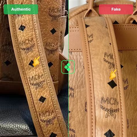 how to tell a fake mcm duffle bag|genuine mcm bag vs real.